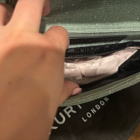 Kurt Geiger Mint Green Mini Brixton Crossbody Bag with Gold Chain NWT - Picture 7 of 9